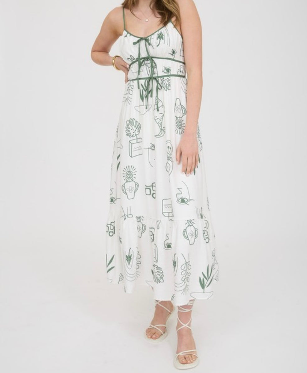 White-Green Dress Happily Ever Belle White-Green Dress Happily Ever Belle