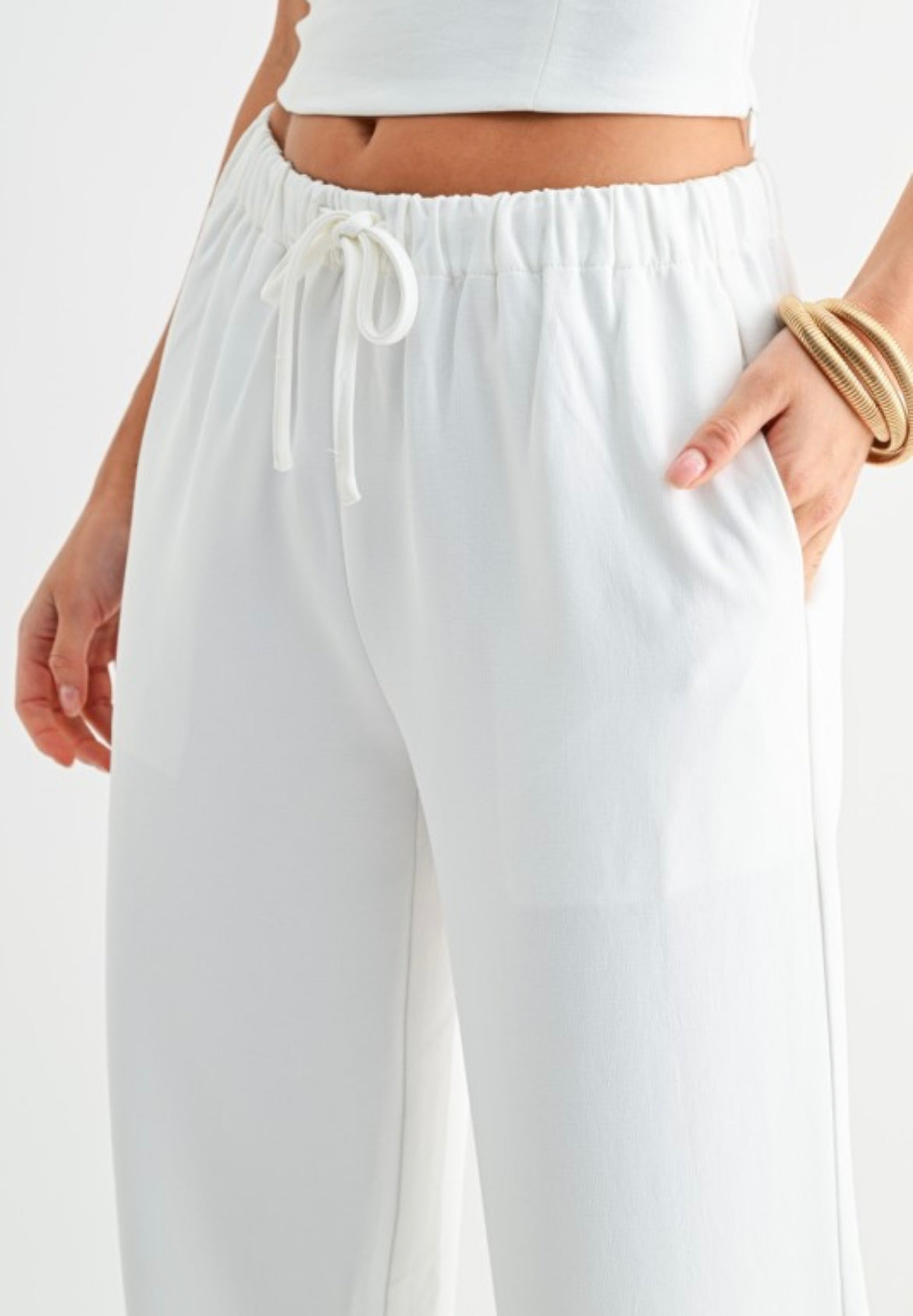 White Wide Leg Pant