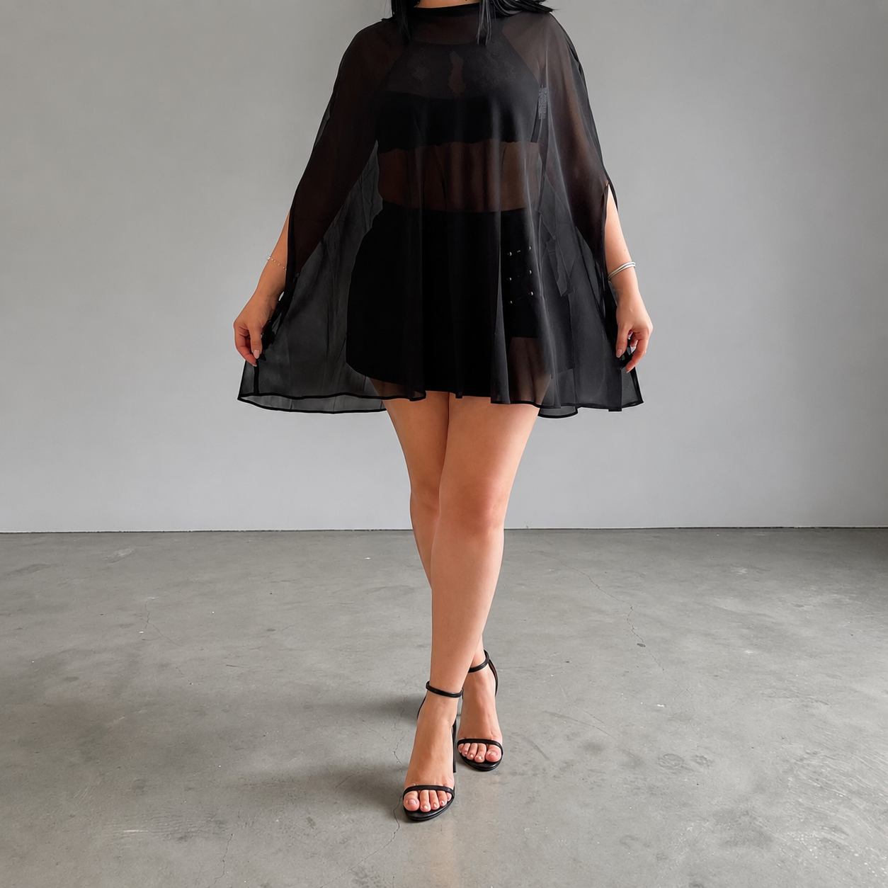 Sheer Cape Top