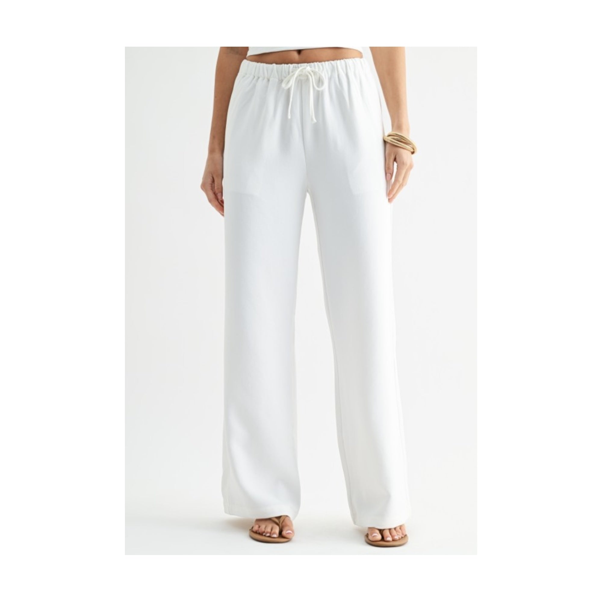 White Wide Leg Pant