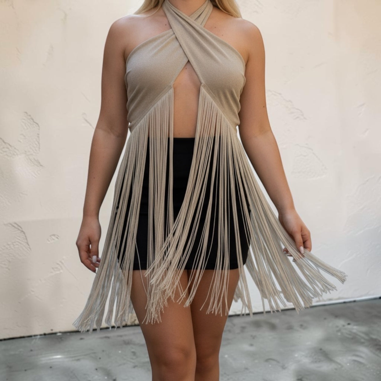Champagne Multi-way Top