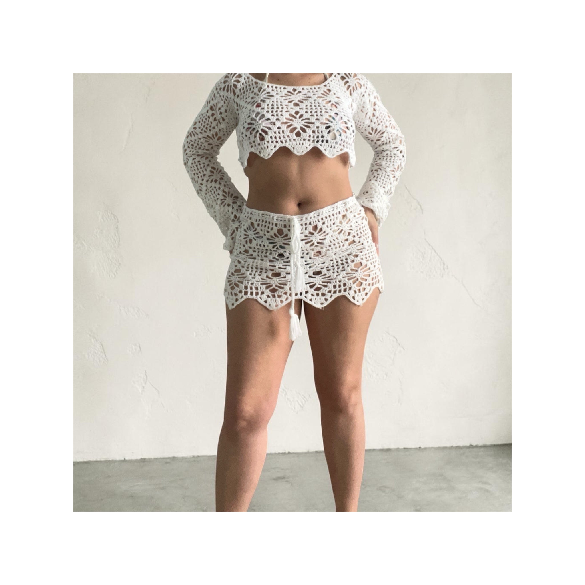 Crochet Top and Skirt Set