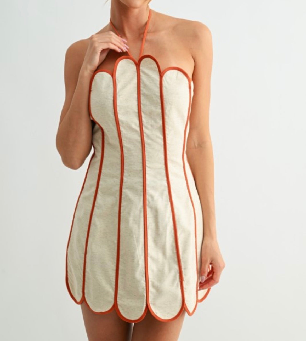 Beige Petal Dress