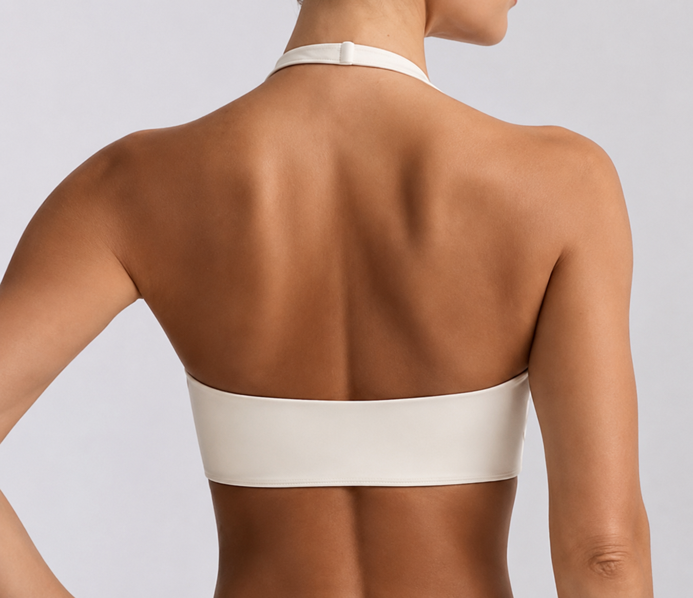 HEB White Halter Bra