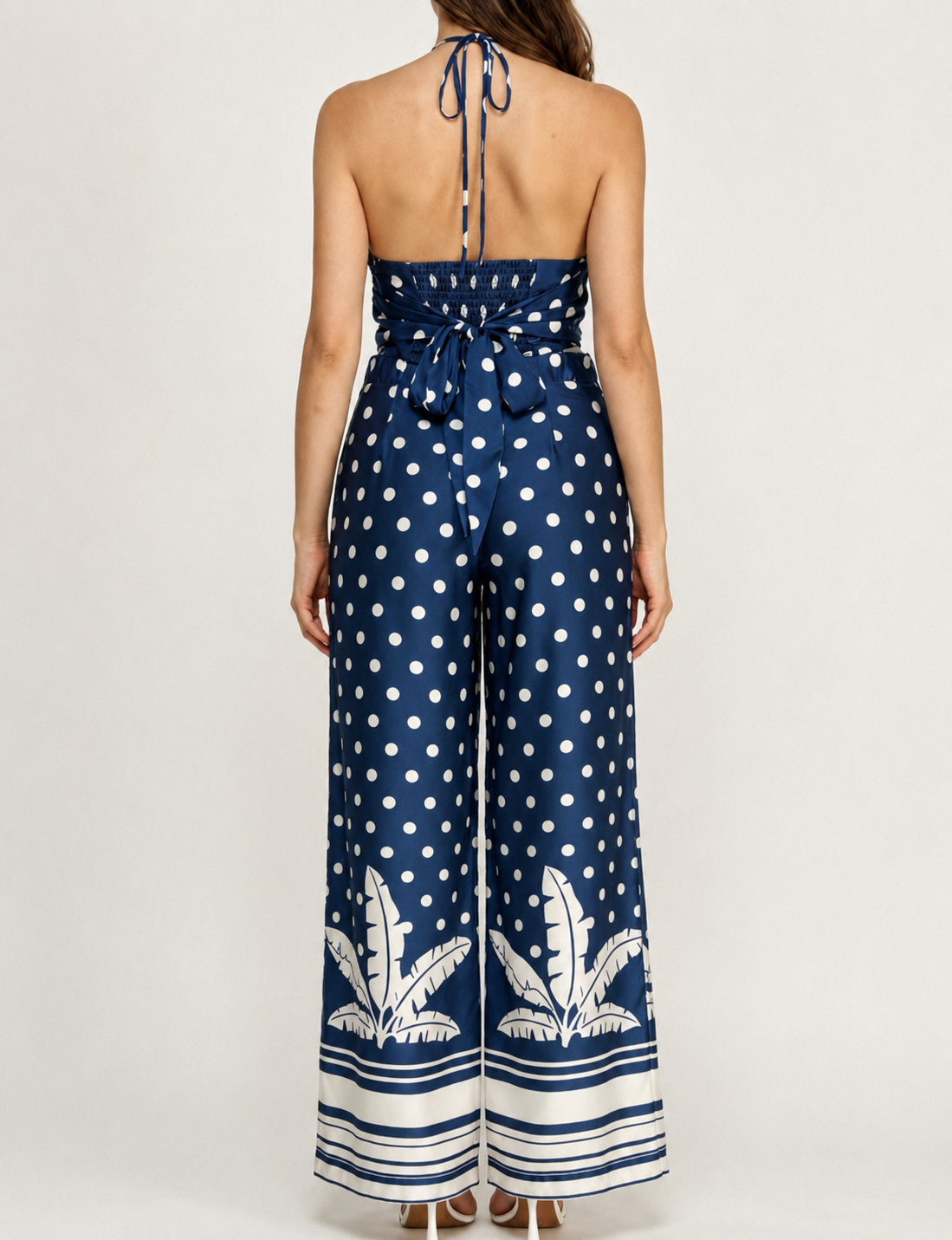 Navy Halter Top and Pant Set