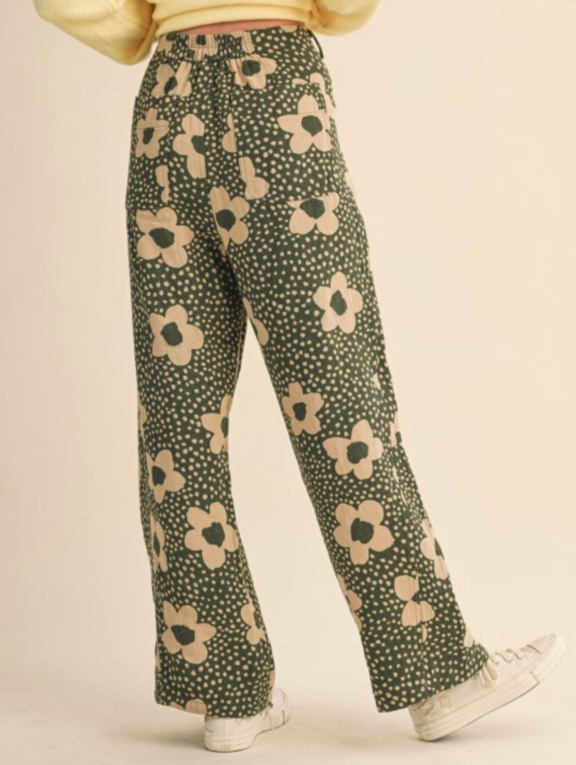 Olive Floral Pant