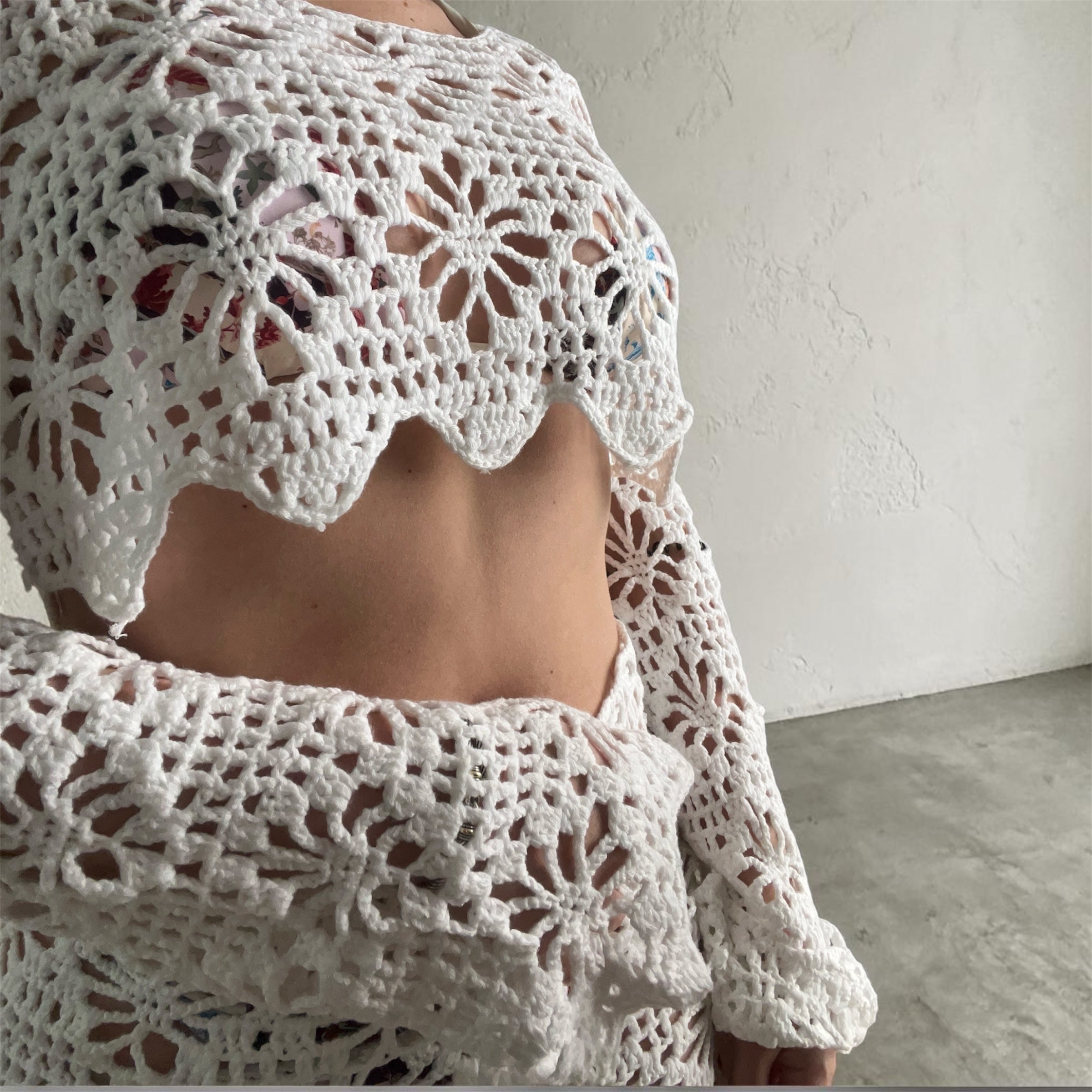 Crochet Top and Skirt Set