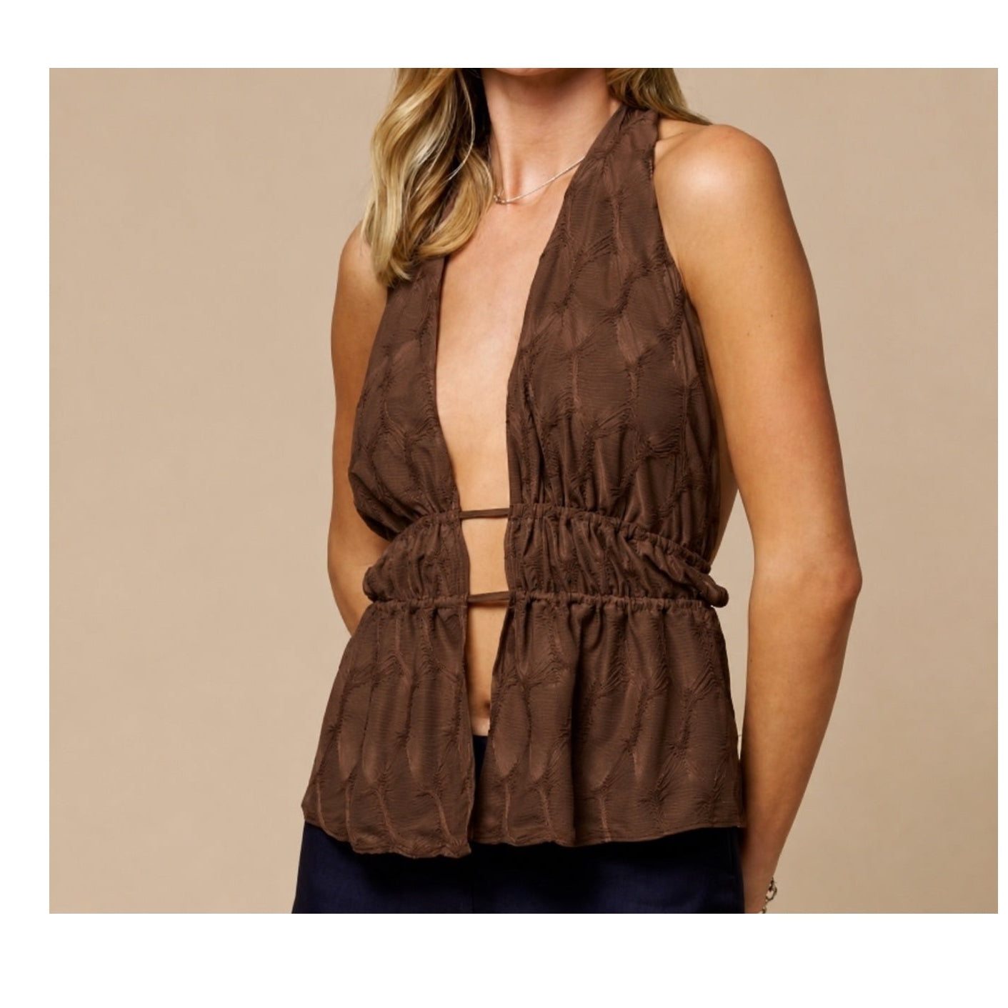 Halter Peplum Top