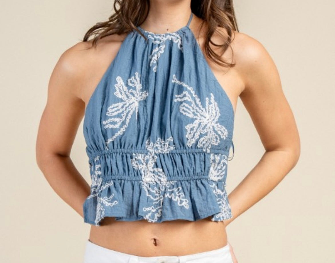Open Back Crop Top