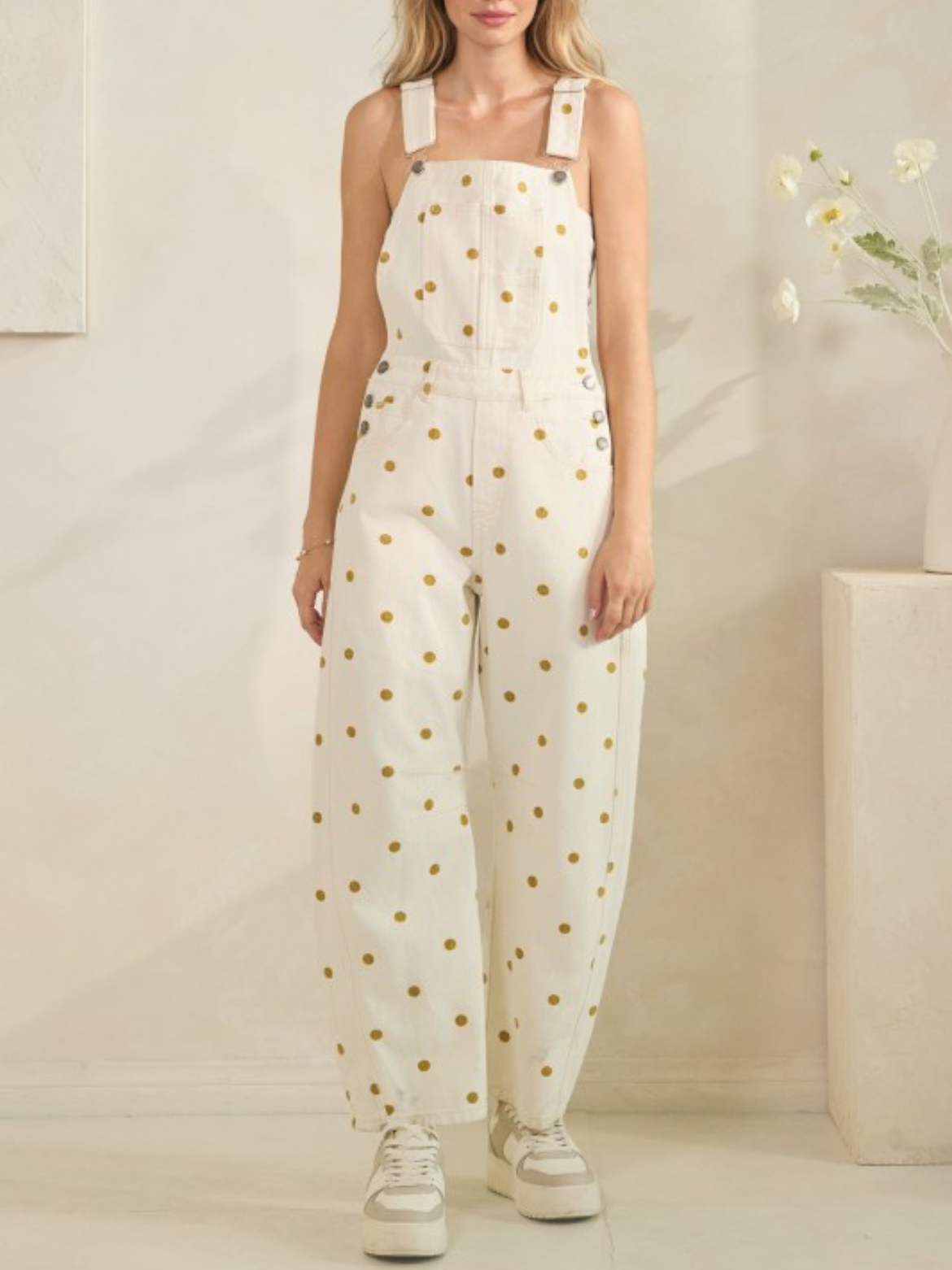 Mocha Polka Dot Overall