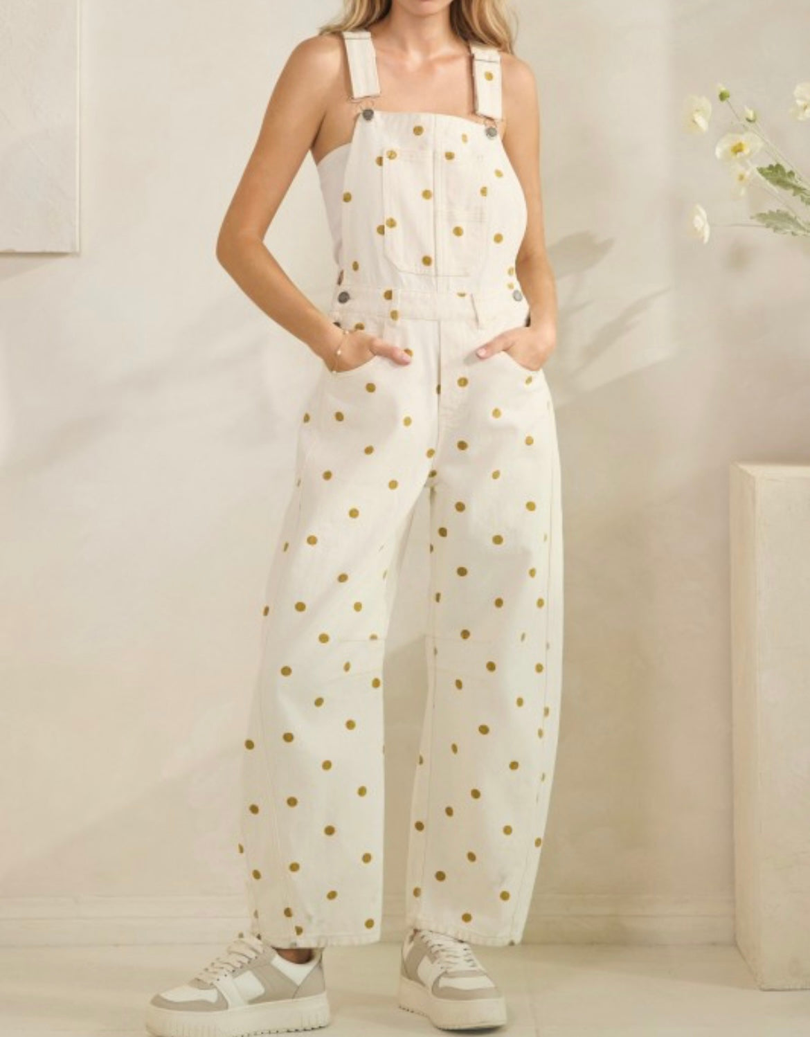 Mocha Polka Dot Overall