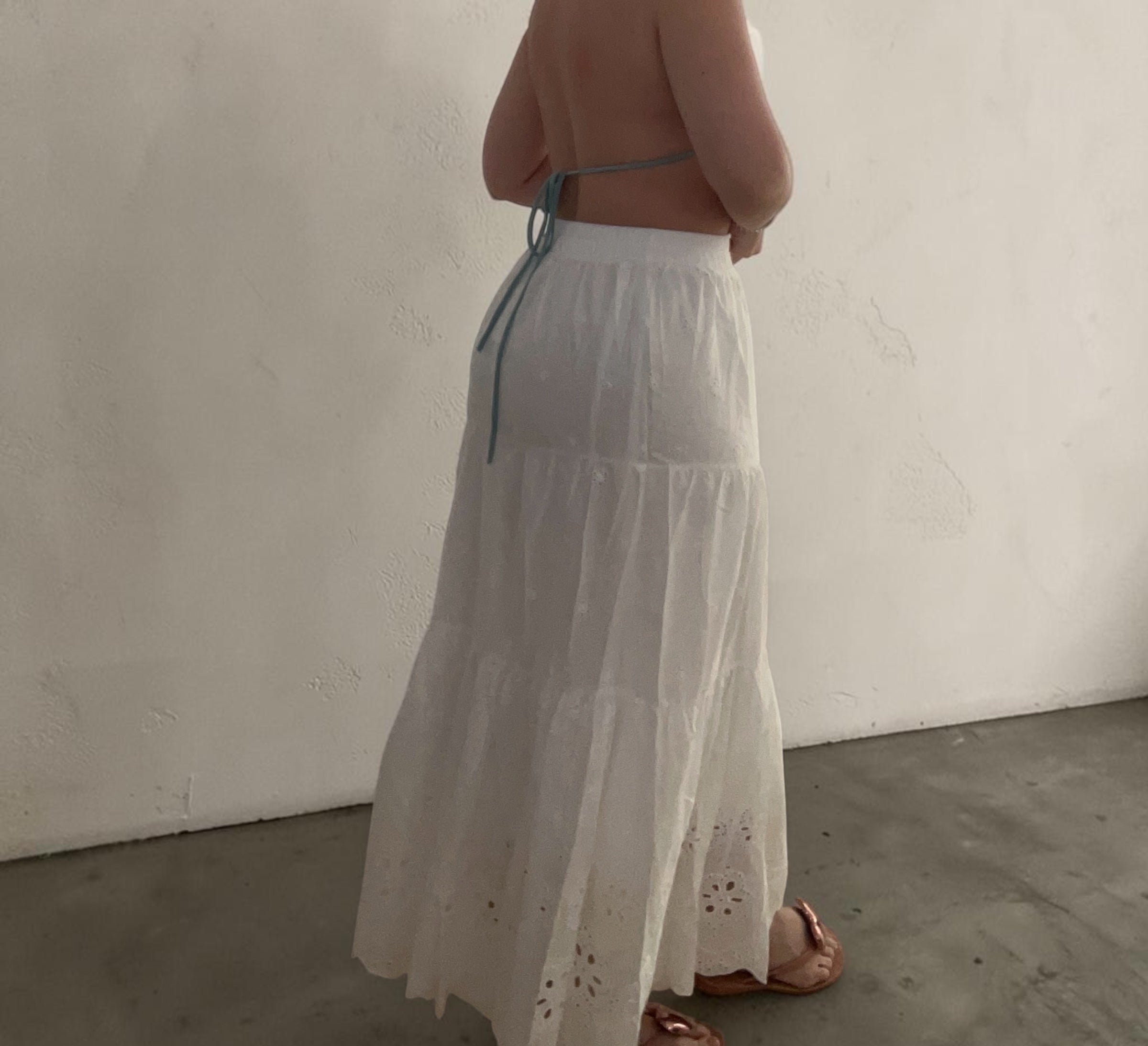 White Eyelet Skirt