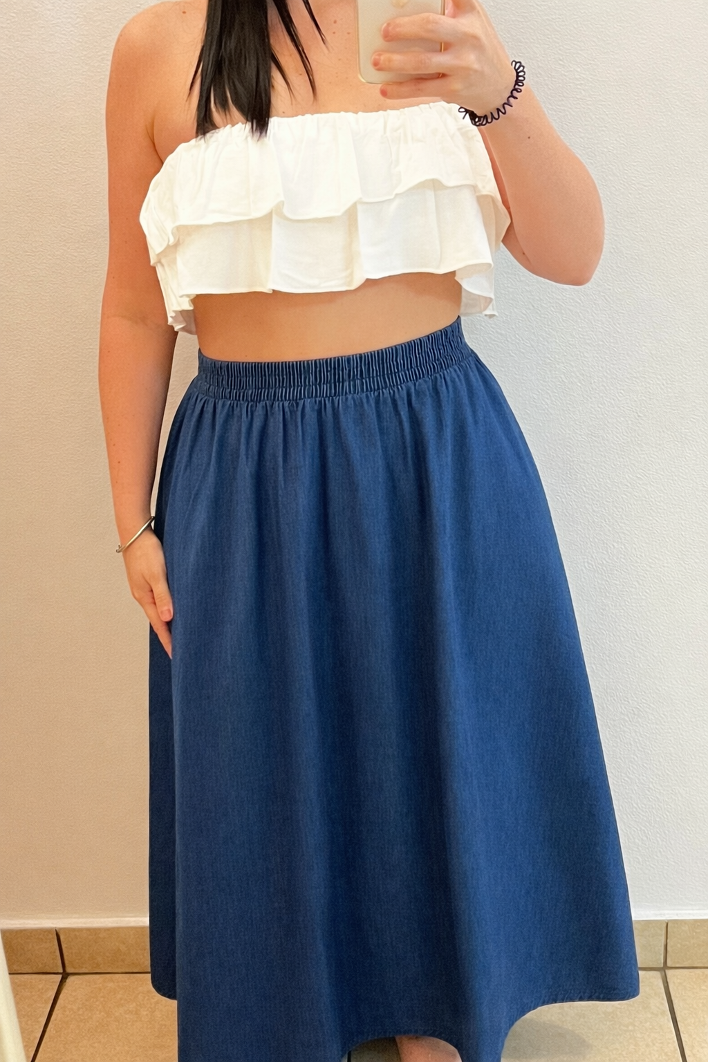 Denim Maxi Skirt