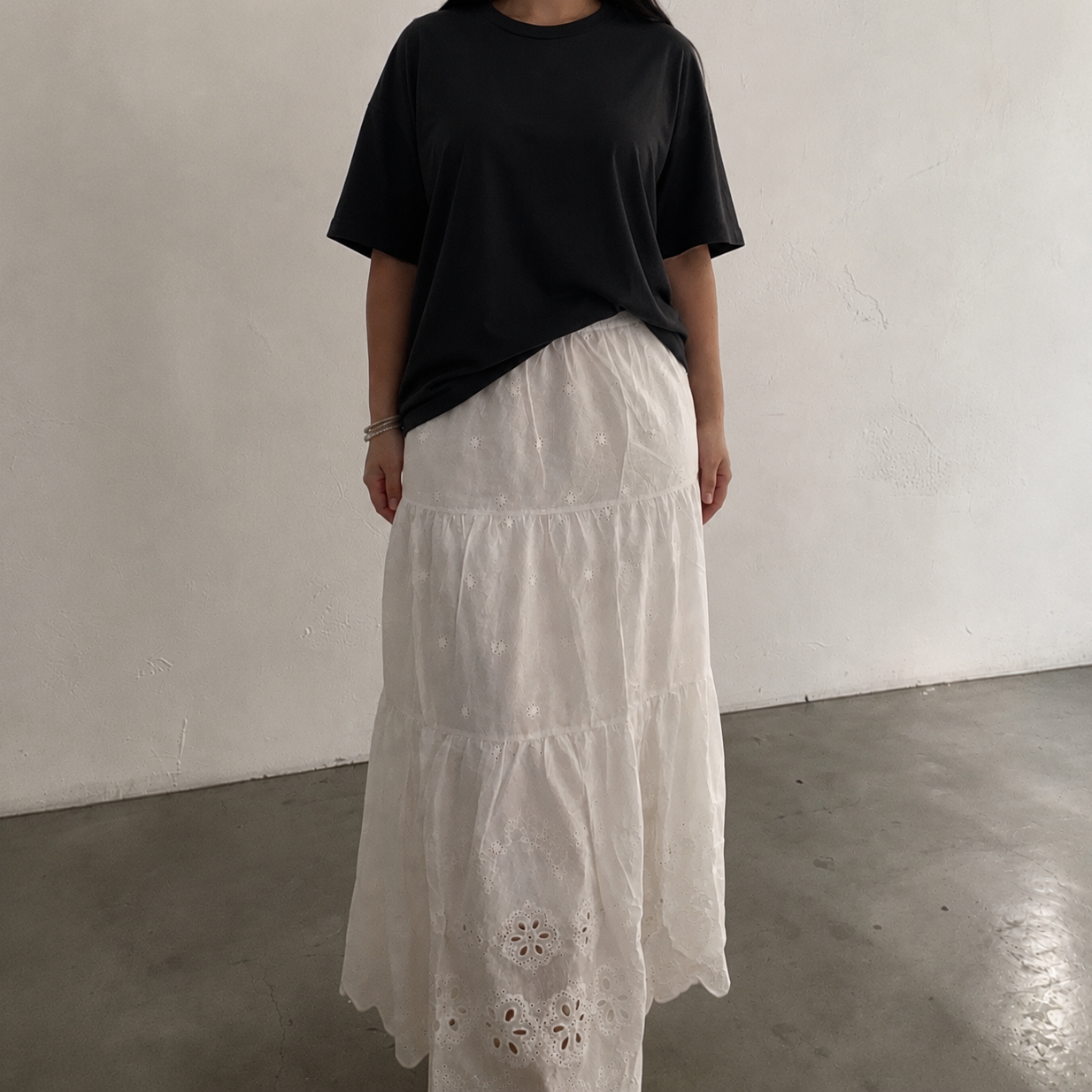 White Eyelet Skirt