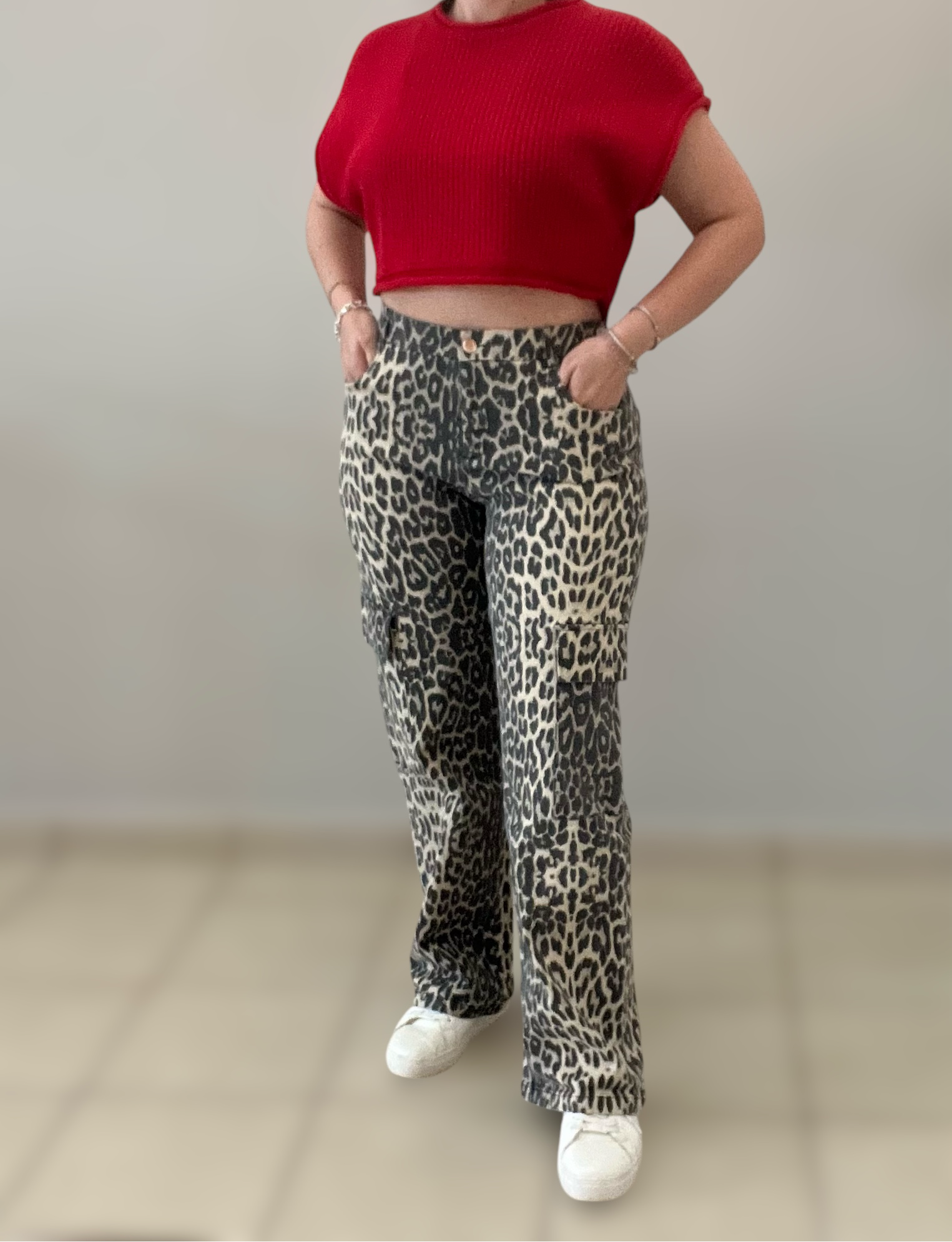 Animal Print Cargo Pant