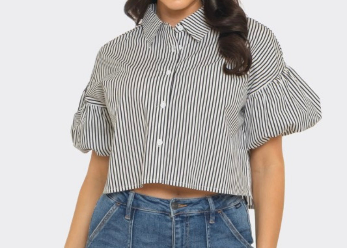 Black Stripe Top