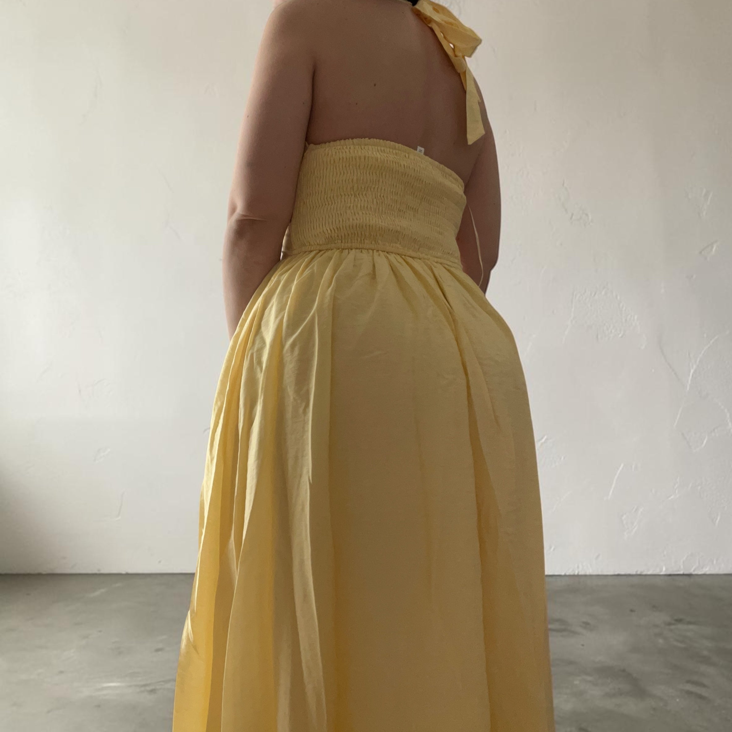 Halter Butter Yellow Dress