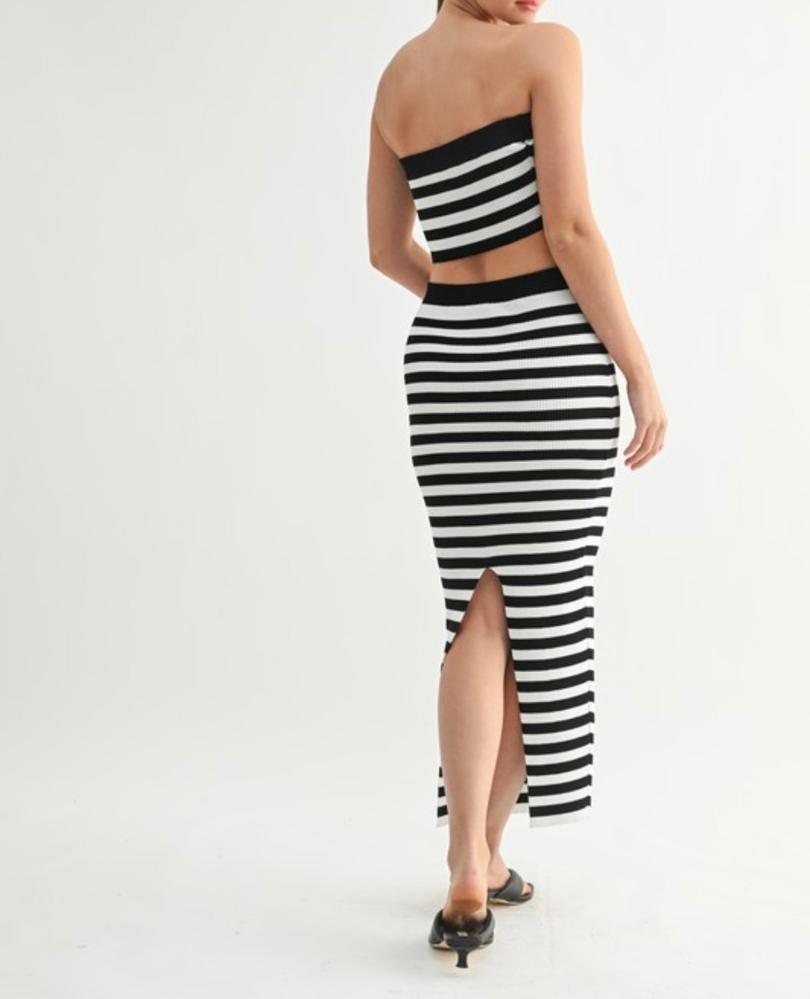 Black and White Skirt Set