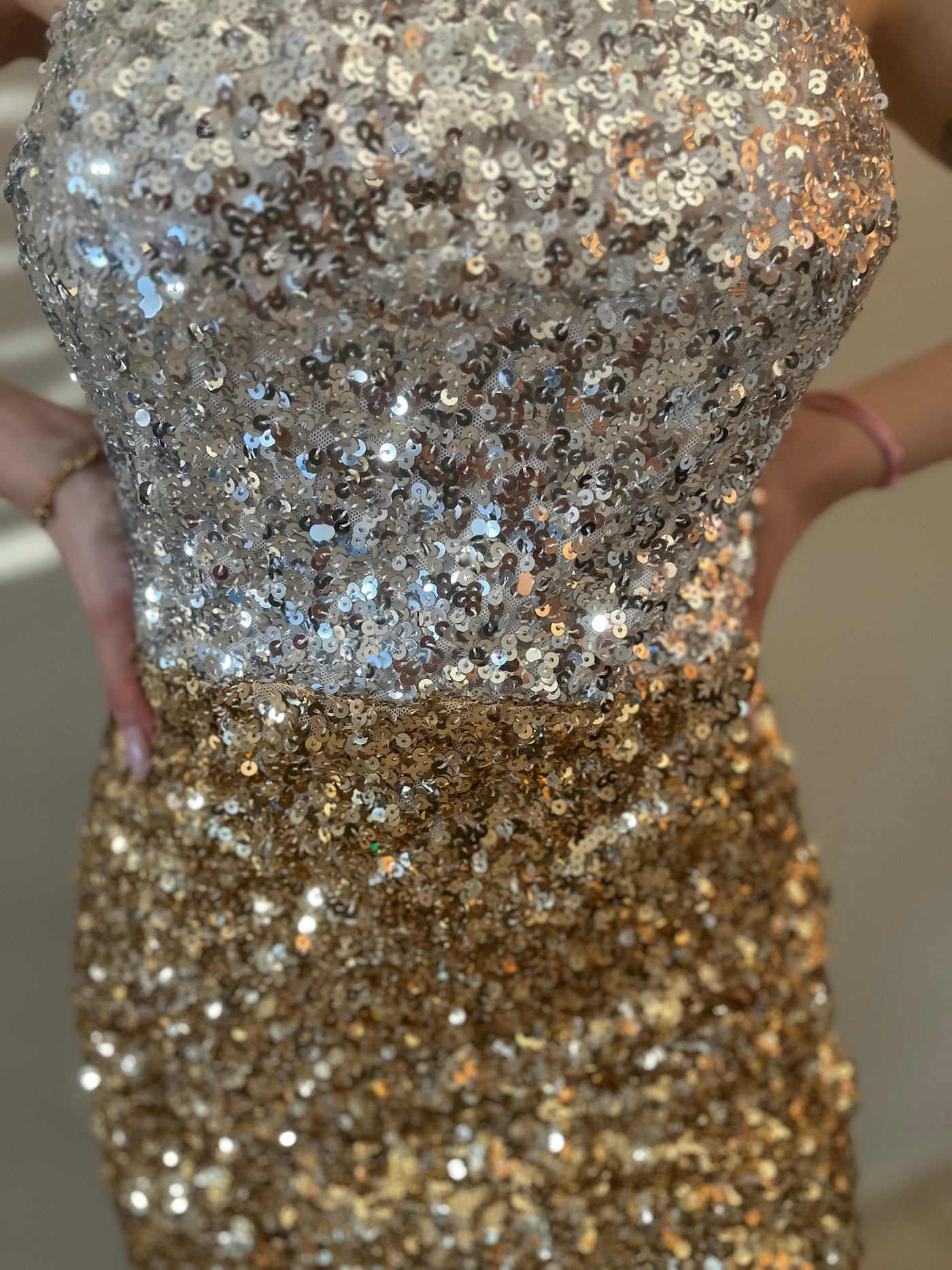 Silver/Gold Mini Dress Happily Ever Belle Silver/Gold Mini Dress Happily Ever Belle
