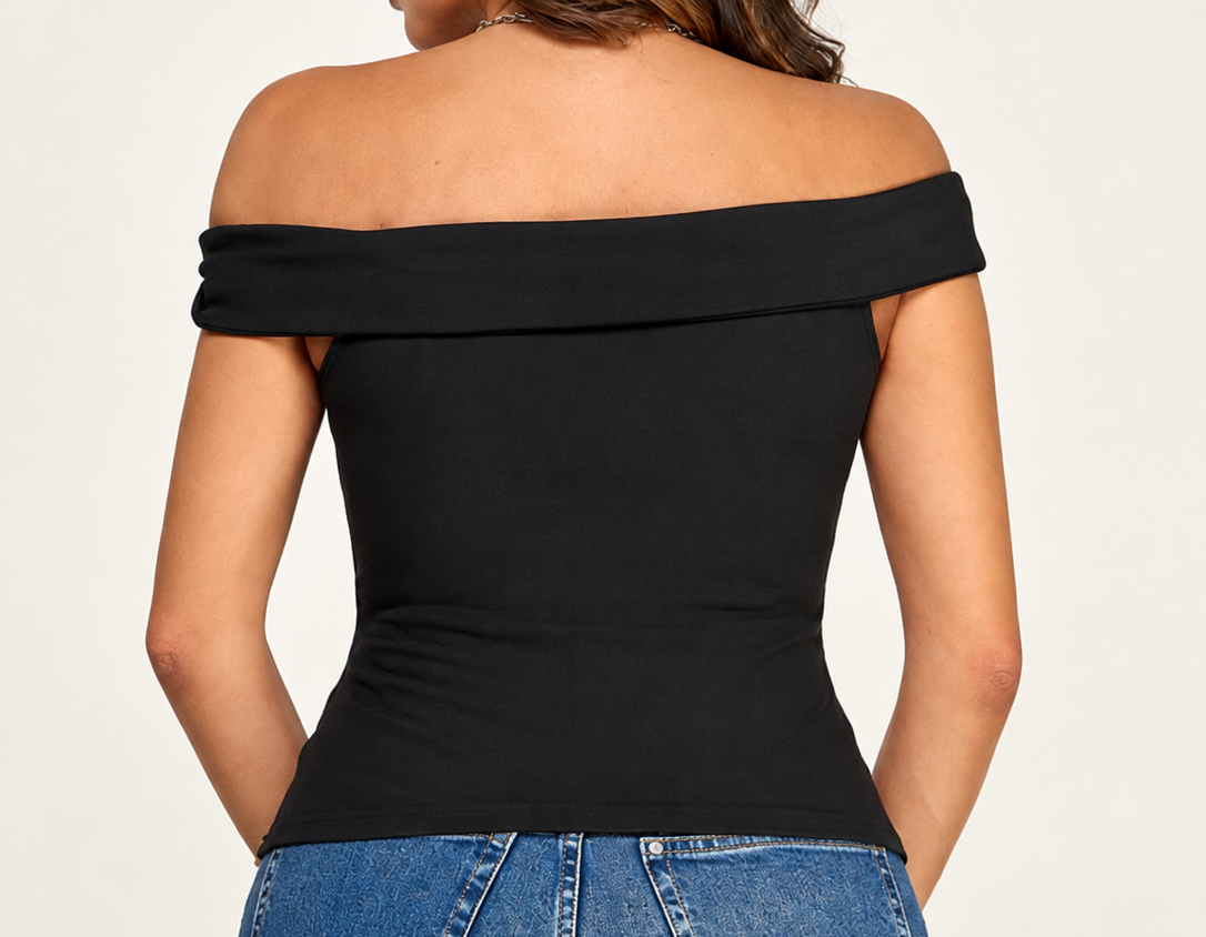 Black Off Shoulder Top