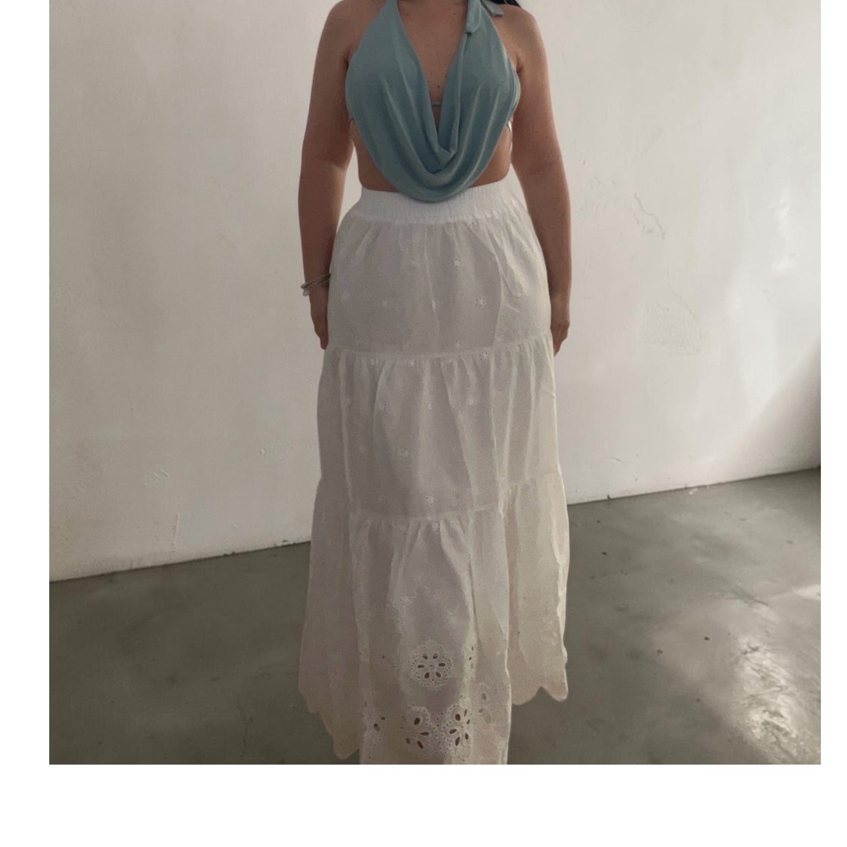 White Eyelet Skirt