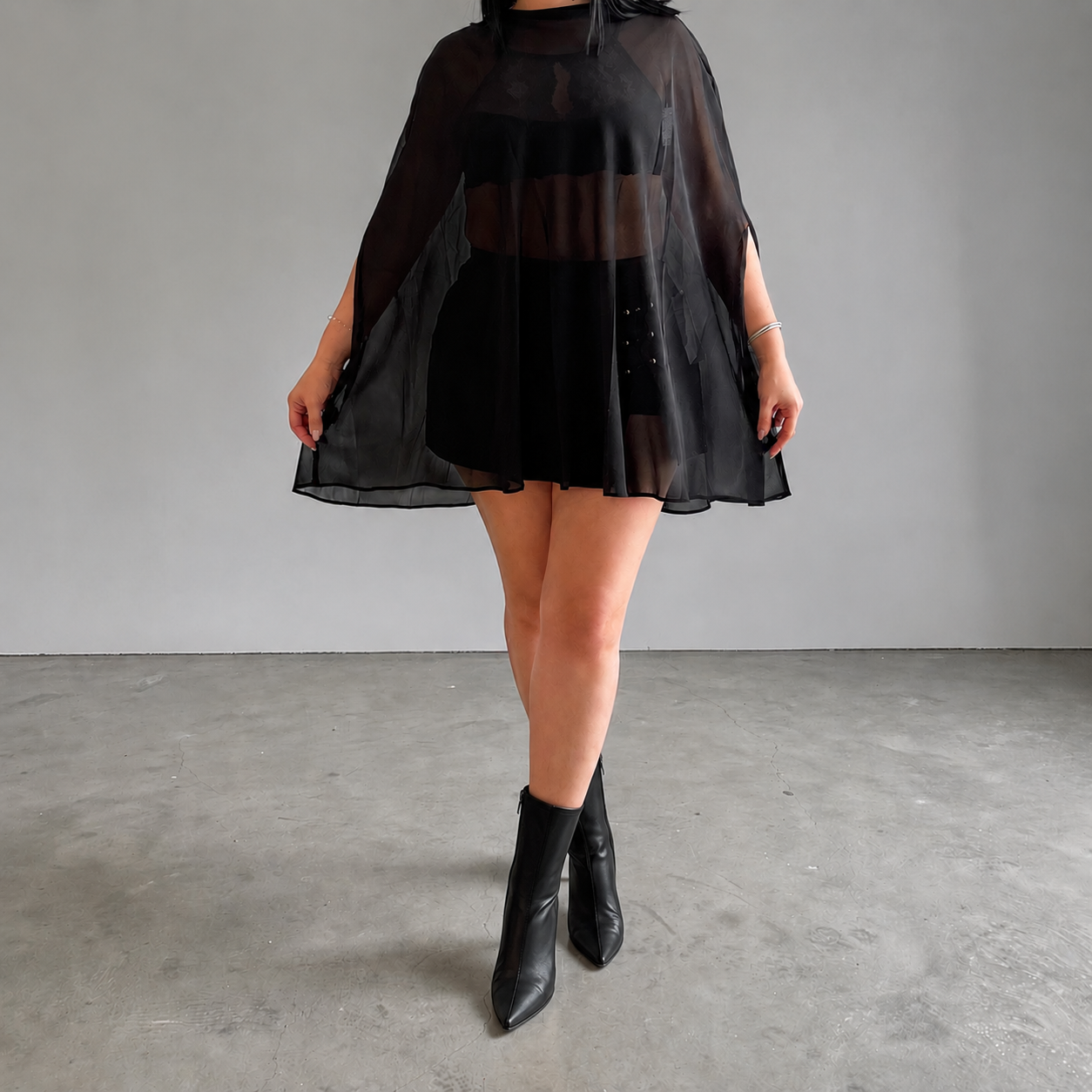 Sheer Cape Top