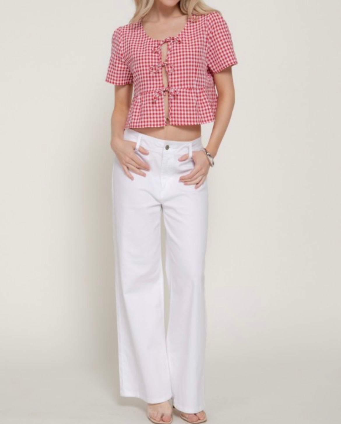 Red Gingham Top