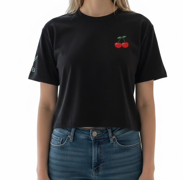 HEB BLACK CHERRY CROP TOP