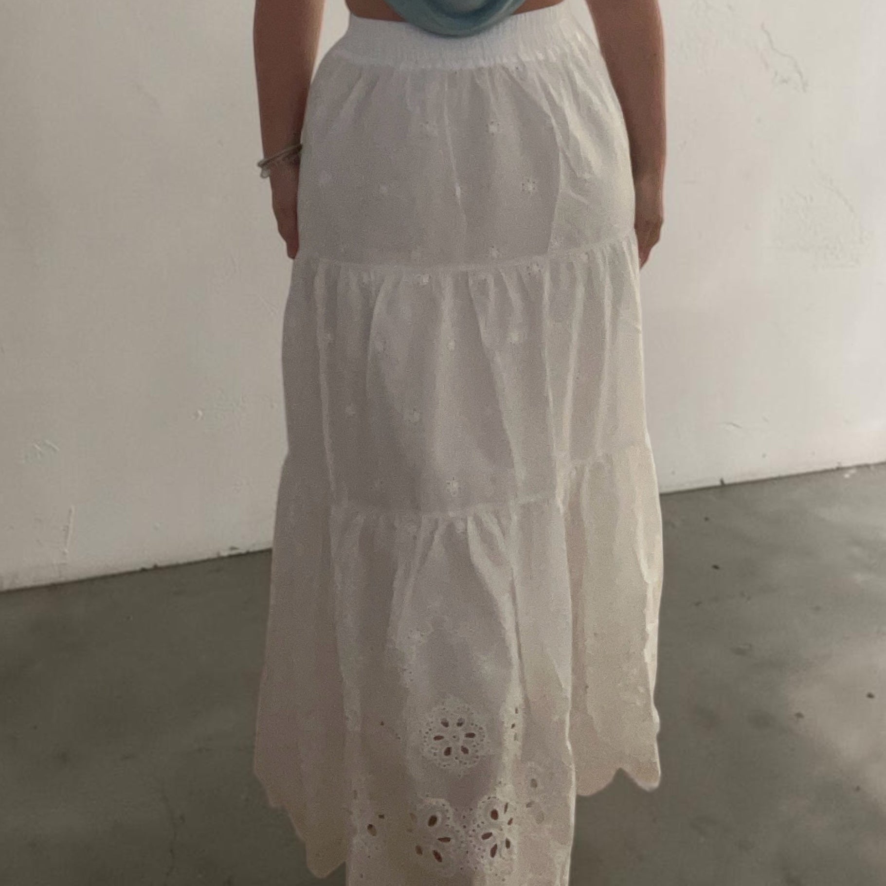 White Eyelet Skirt