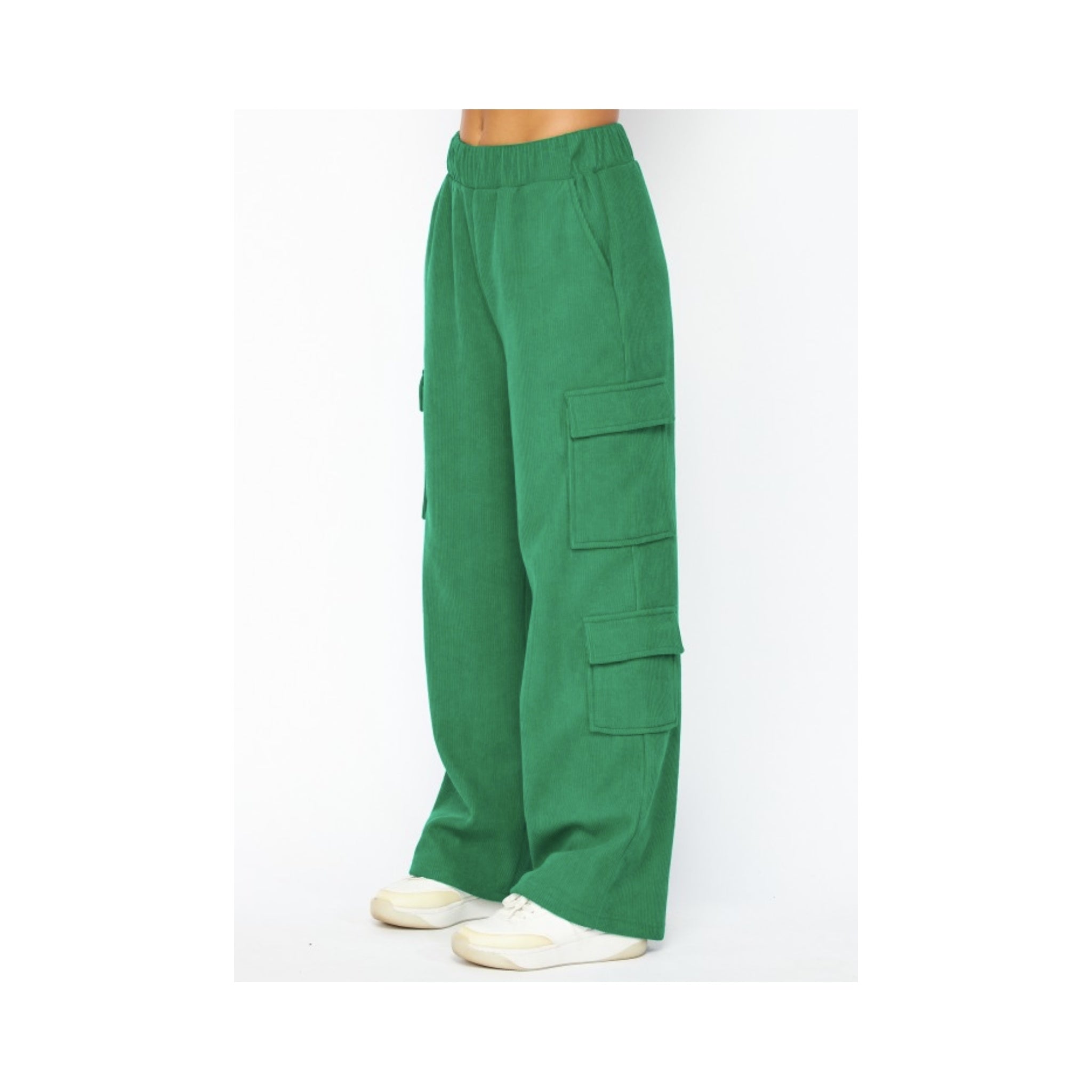 Green Corduroy Cargo Pant