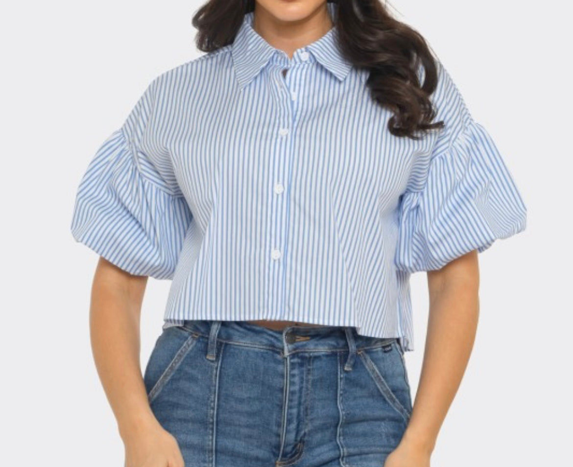 Blue Stripe Top