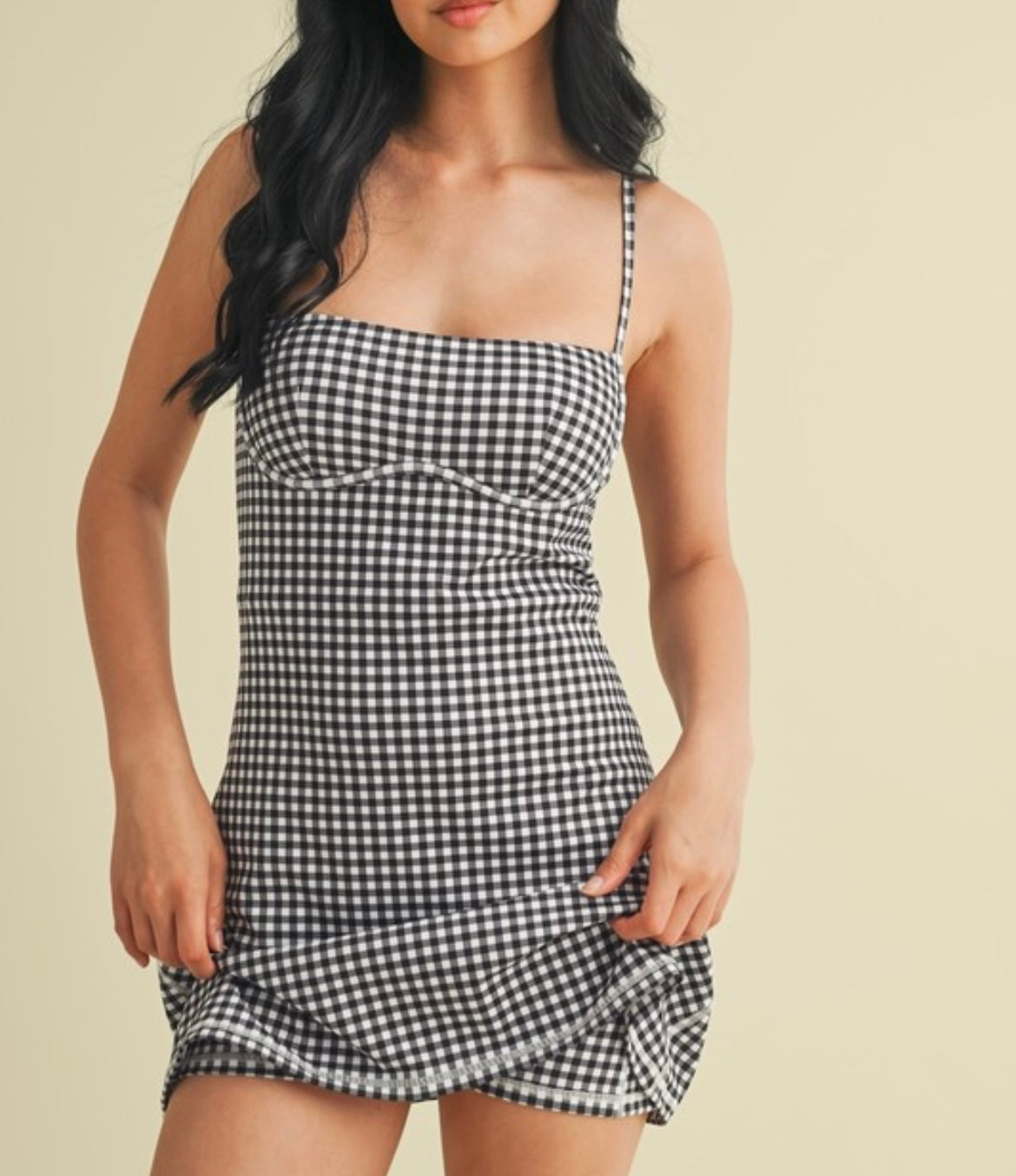 Black Gingham Dress
