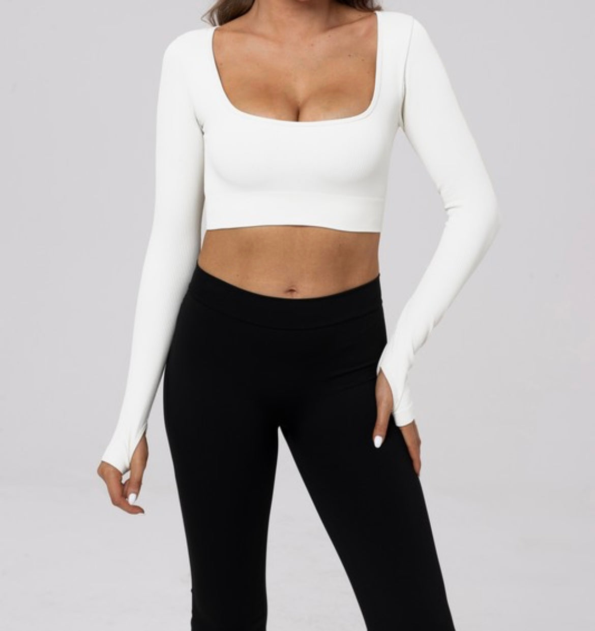 Active Long Sleeve Crop Top