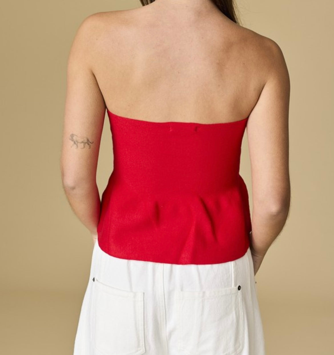 Red Peplum Top