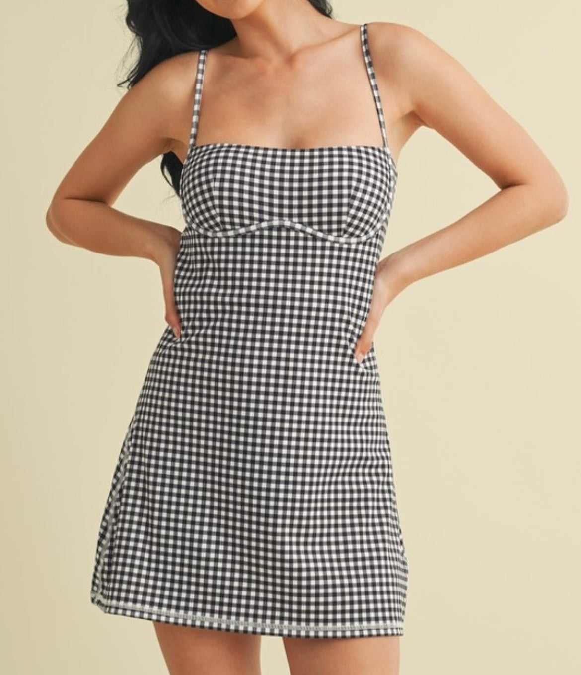 Black Gingham Dress