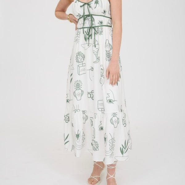 White-Green Dress – Happily Ever Belle