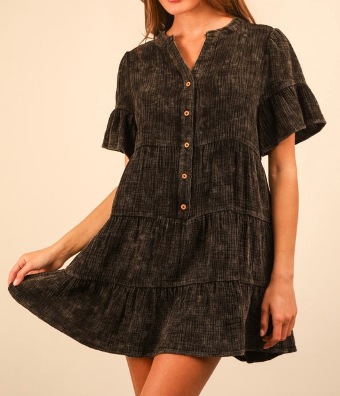 Washed Black Dress