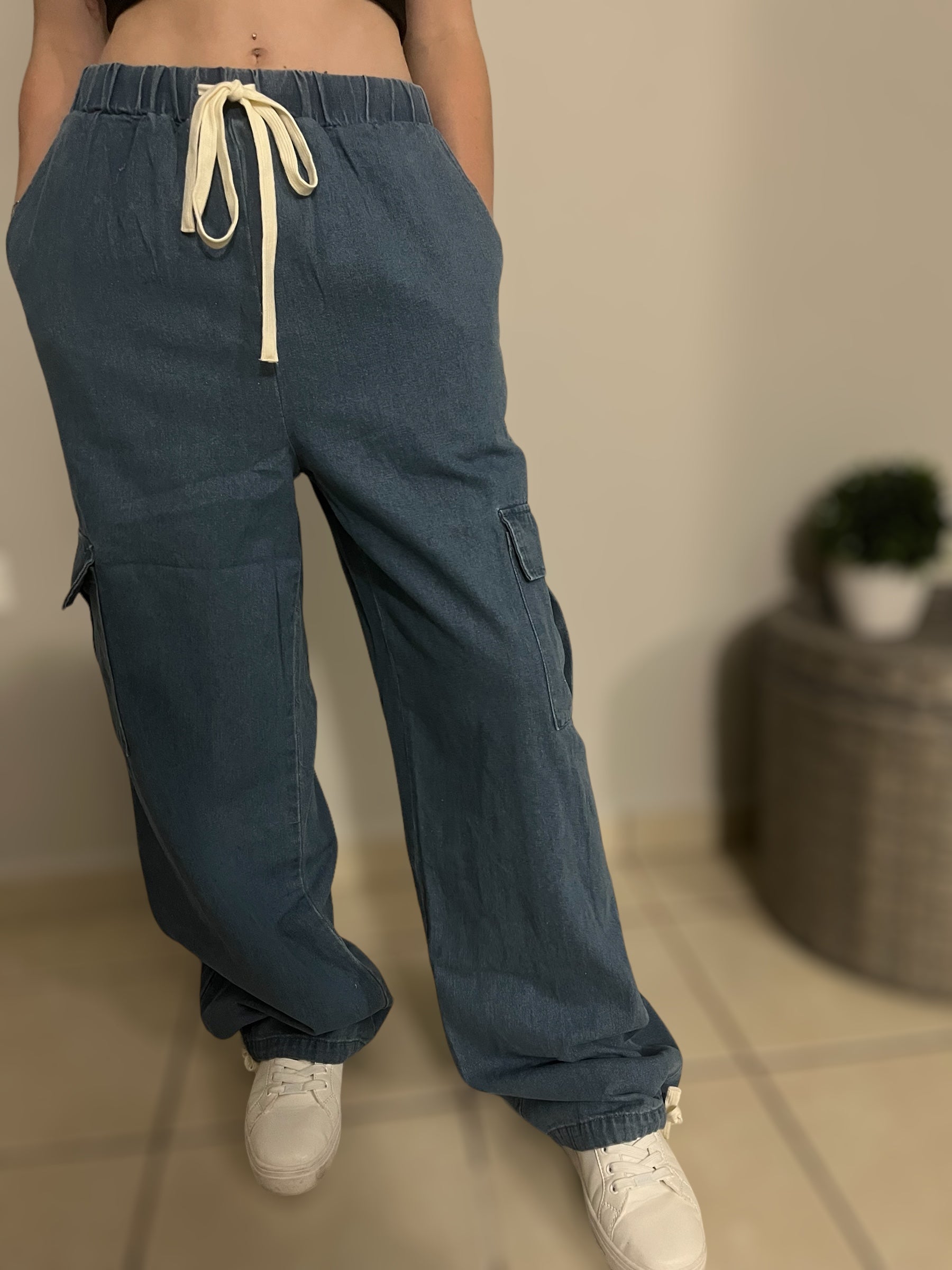 DENIM CARGO PANT