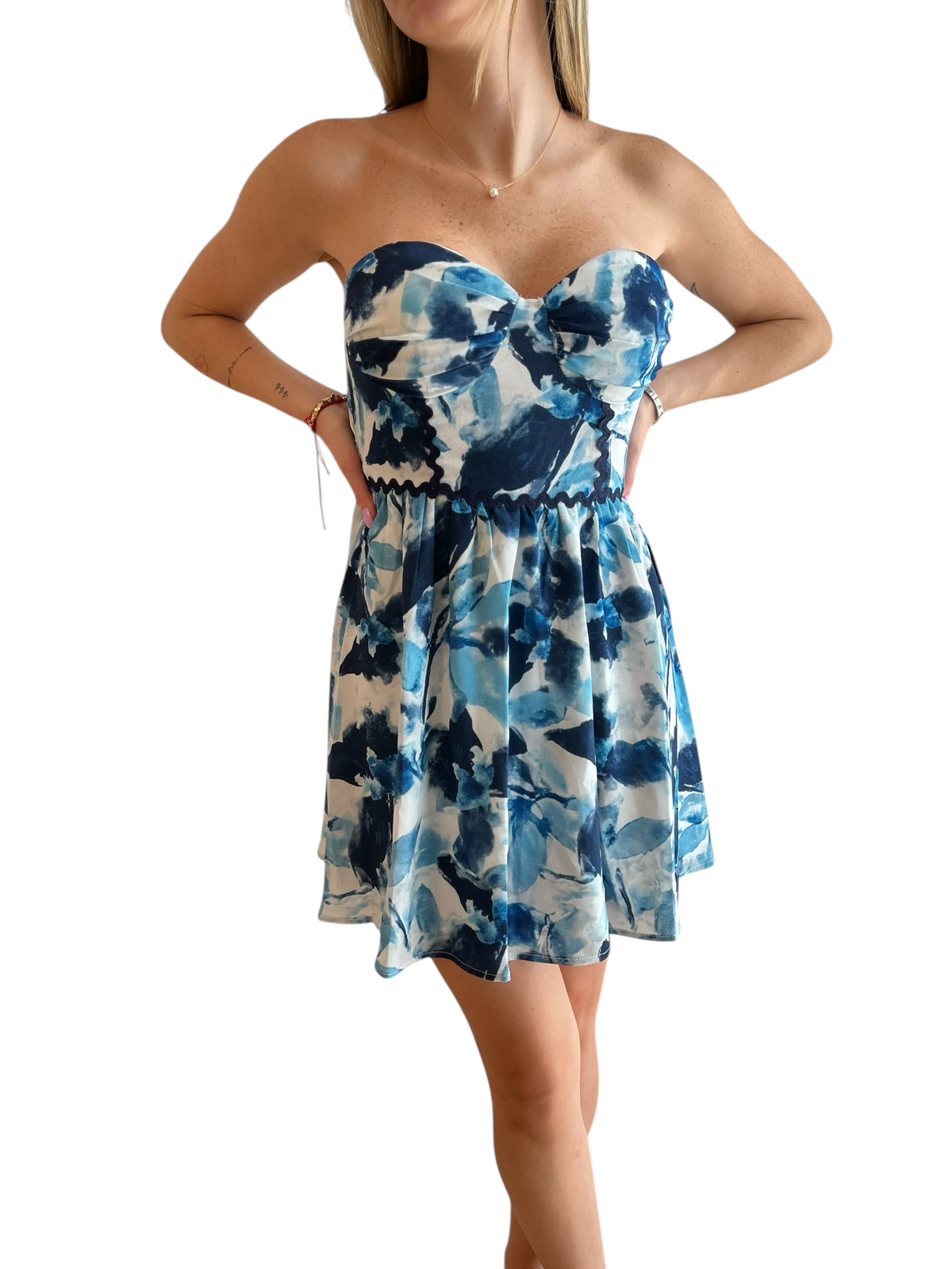 Blue White Dress – Happily Ever Belle